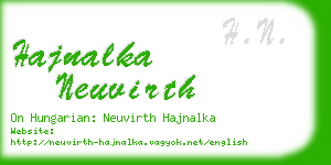 hajnalka neuvirth business card